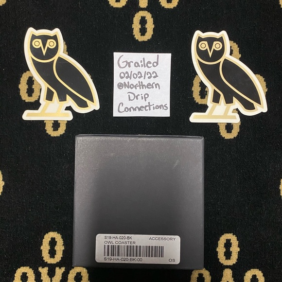 Black OVO Coaster Set - Picture 2 of 8
